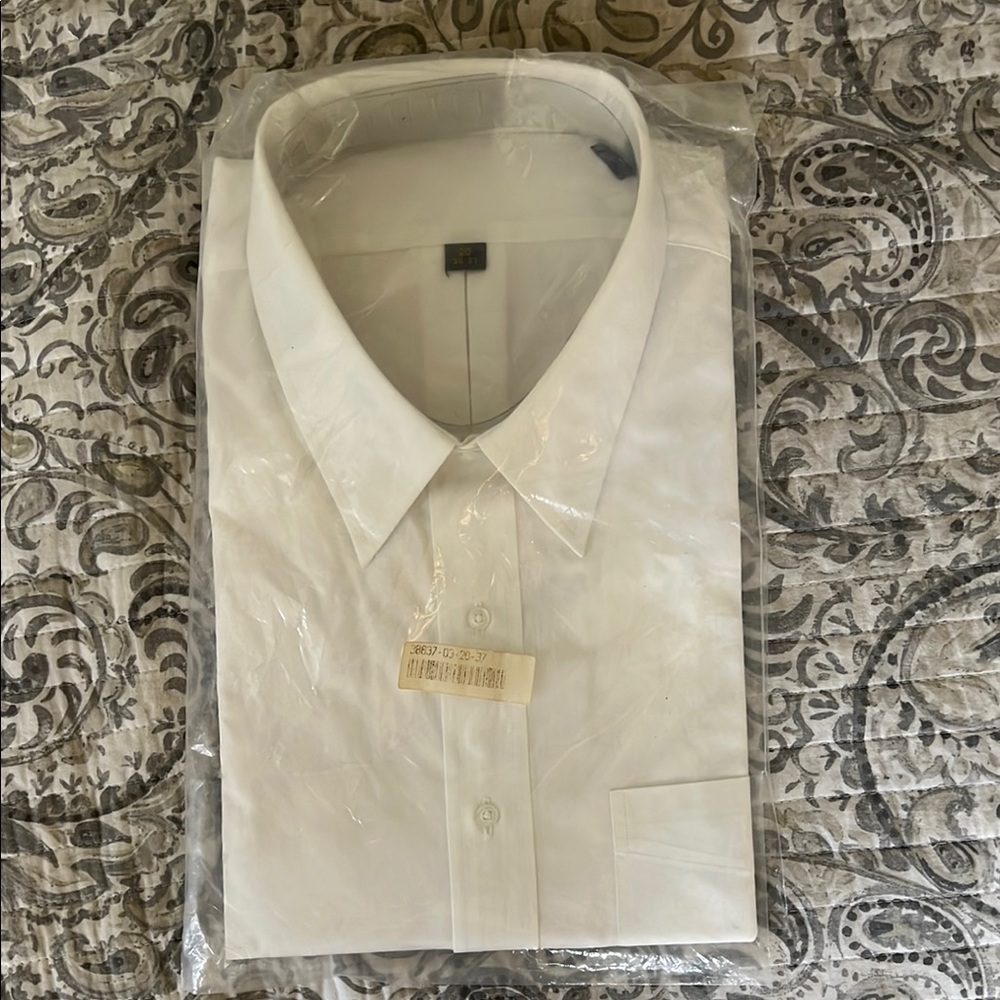Big & Tall Classic White Men's Shirt NWT